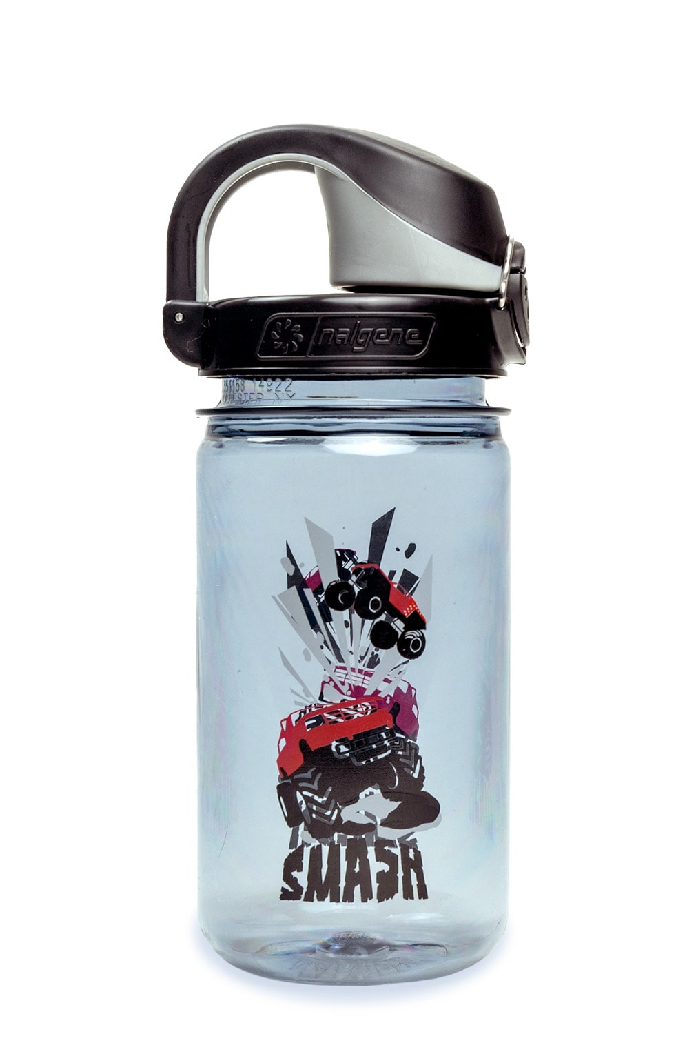 Nalgene product view: 12oz On-The-Fly Kids Lock-Top Bottle with Graphics M5 — 12oz On-The-Fly Kids Lock-Top Bottle with Graphics
