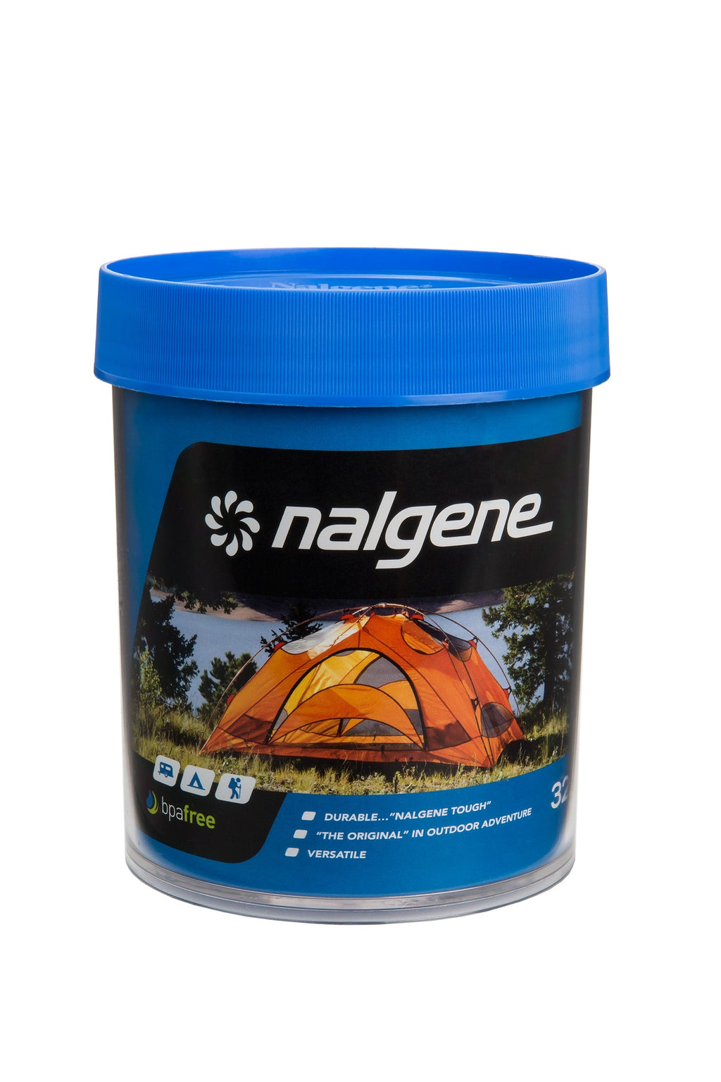 Nalgene product view: 32oz Storage Jar – Blue Lid N9 — 32oz Storage Jar – Blue Lid