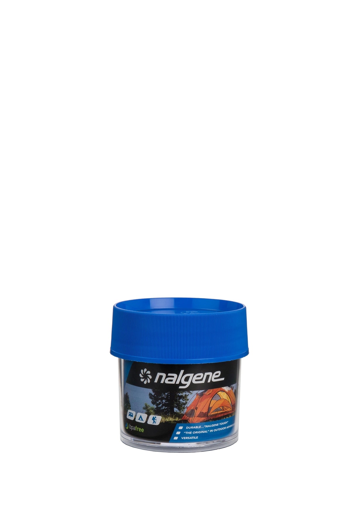 Nalgene product view: 4oz Storage Jar – Blue Lid E4 — 4oz Storage Jar – Blue Lid