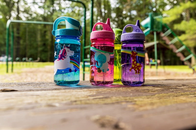 Nalgene product view: 12oz Kids Grip-N-Gulp with Graphics H2 — 12oz Kids Grip-N-Gulp with Graphics