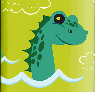 Nalgene product view: 12oz On-The-Fly Kids Lock-Top Bottle with Graphics K5 — 12oz On-The-Fly Kids Lock-Top Bottle with Graphics
