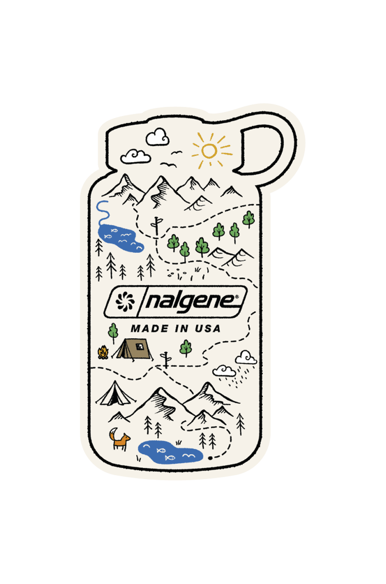Nalgene Bottle Map Sticker — Nalgene Bottle Map Sticker O0