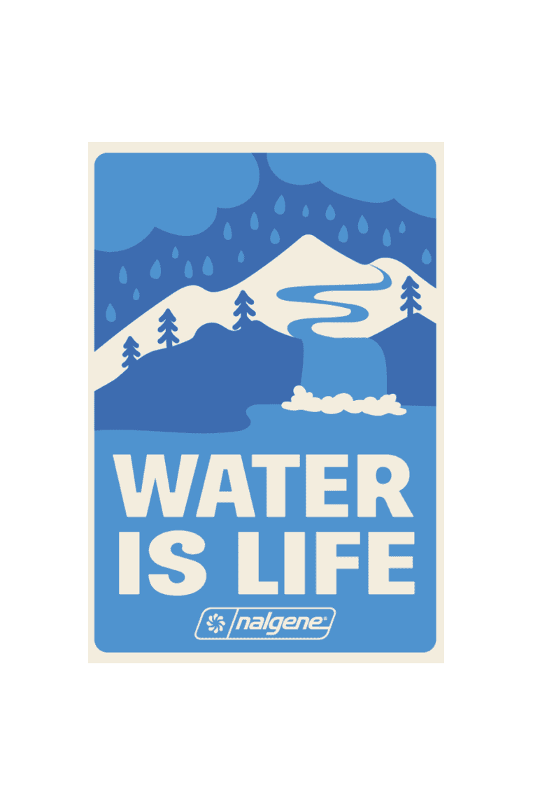 Nalgene product detail: Water Is Life Sticker E5 — Water Is Life Sticker